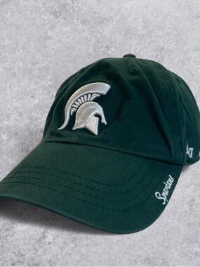 Michigan State Spartans Green Dad Hat Adjustable 47 Brand Cap NCAA